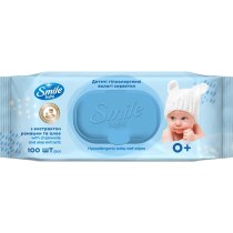 Серветки вологі SMILE Baby "Екстракт ромашки і алое" 100 шт з клапаном