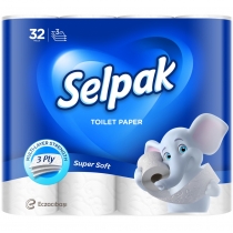 Папір туалетний Selpak Pro целюлозний, 3-х шар. 32 рул/уп
