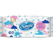 Серветки вологі Smile baby з рисовим молочком 56 шт