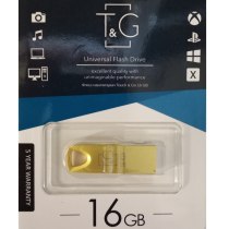 Флеш-драйв USB 16GB T&G металева серія золото 117