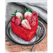 Набір, техніка акриловий живопис за номерами, "Любов на десерт © Anna Kulyk", 40*50 см