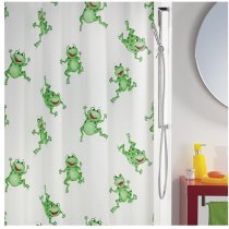 Шторка для ванної ТМ Spirella, Frogtime pvc 180х200, зелена