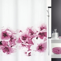 Шторка для ванної ТМ Spirella, polyester AMANDA  180х200, рожева