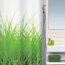 Шторка для ванної ТМ Spirella, polyester GRASS 180х200, зелена