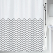 Шторка для ванної ТМ Spirella, polyester VAGUES 180x200, чорна