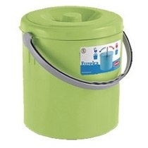 Відро з кришкою ТМ STEFANPLAST, EUREKA  25х27см, 10л. зелене
