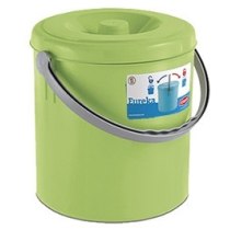 Відро з кришкою ТМ STEFANPLAST, EUREKA  30х31см, 20л. світло-зелене