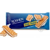 Вафлі Roshen Wafers Sandwich Crunch молоко-ваніль ККФ 142г /15шт