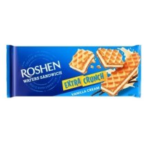 Вафлі Roshen Wafers Sandwich Crunch молоко-ваніль ККФ 142г /15шт