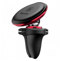 Тримач в машину Baseus Magnetic Air Vent Car Mount With Cable Clip red