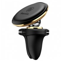 Тримач в машину Baseus Magnetic Air Vent Car Mount With Cable Clip gold