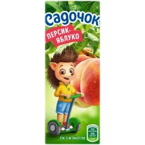 Сік Садочок Персик-Яблуко, 0.2л