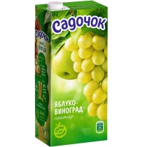 Нектар Садочок Яблуко-Виноград білий, 0.95л