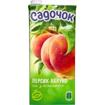 Сік Садочок Персик-Яблуко, 0.95л