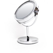 Дзеркало косметичне ТМ Eco Fabric, хром, з підсвіткою LED, d=17см