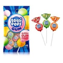 КАРАМЕЛЬ Lollipops GUM Фруктовий мікс РЦ 0.92кг /9шт