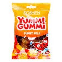 ЖЕЛЕЙНІ ЦУКЕРКИ Yummi Gummi Funny Cola ВКФ 70г /22шт