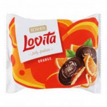 Здобне печиво Lovita Jelly Cookies з желейною начинкою зі смаком апельсину ККФ 420г /7шт