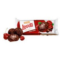 Здобне печиво Lovita Jelly Cookies з желейною начинкою зі смаком полуниці ККФ 420г /7шт