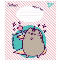 Зошит 12 аркушів, похила лінія, "Pusheen"