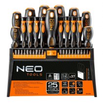 Отвертки NEO, набор 37 ед., биты, с подставкой
