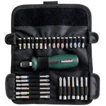 Набор отверток Metabo (30шт.) рукоять-держатель +  25 мм - 16 шт.; 50 мм - 7 шт.; 89 мм - 6 шт.