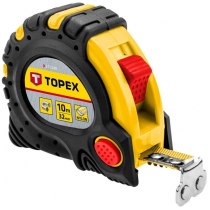 Рулетка TOPEX, 10м х 32мм, 3 фіксатори змотування, магніт