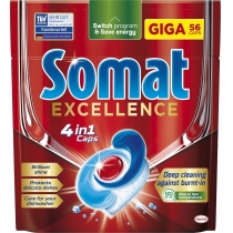 Таблетки для миття посуду у посудомийній машині Somat Exellence (Екселенс), 56 таблеток
