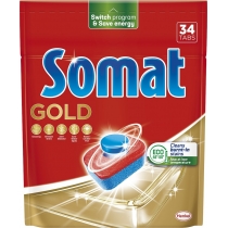 Таблетки для миття посуду у посудомийній машині Somat Gold (Голд), 34 таблетки