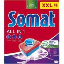 Таблетки для миття посуду у посудомийній машині Somat All in one (Все в 1), 65 таблеток