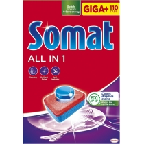 Таблетки для миття посуду у посудомийній машині Somat All in one (Все в 1), 110 таблеток