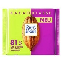 Шоколад темний Ritter Sport насичений 81% какао 100 г