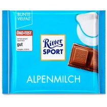 Шоколад молочний Ritter Sport з альпійським молоком 100 г