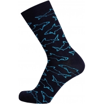 Шкарпетки чоловічі демісезонні, бавовняні "Акули"  DUNA 7041; 25-27; темно-синій