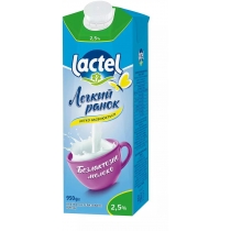Молоко безлактозне ультрапастеризоване Lactel 950 г 2,5% жирність