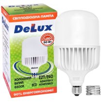 Лампа світлодіодна DELUX BL 80 50w E27/Е40 6500K високопотужна (адаптер у комплекті)