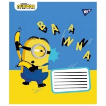 Тетрадь 12 листов, клетка,"Minions2", YES