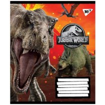 Тетрадь 12 листов, косая линия,  "Jurassic World"