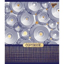 Тетрадь 24 листов, клетка, софт-тач+фольга золото, "Indigo"