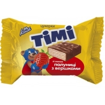 Неглазуровані цукерки TIMI зі смаком полуниці 1000 г