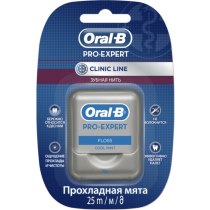 Зубна нитка Oral-B  Pro-Expert Клінік Лайн Діп Клін Мінт Флосс Вощена 25м