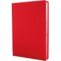 Щоденник недатований, Optima тиснення Notebook, Vivella, кремовий блок, червоний, клітинка, А5