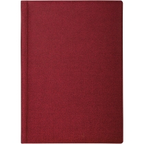 Щоденник недатований, Optima DUBLIN, червоний, А5, кремовий блок, лінія, А5