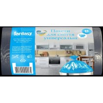 Пакети для сміття ТМ Fantasy Home, 35л, 100шт, міцні чорні