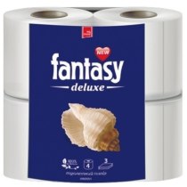 Туалетний папір ТМ Fantasy Deluxe 3 шари, кольоровий, з ароматом Океан (4 рулони/уп)