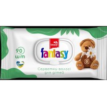 Серветки вологі ТМ Fantasy Mini з ромашкою та Д-пантенолом, 90 шт.