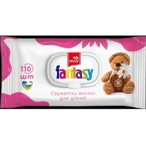 Серветки вологі ТМ Fantasy Mini з ромашкою та Д-пантенолом, 110 шт.