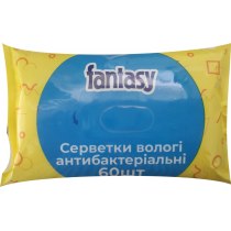 Серветки вологі ТМ Fantasy, антибактеріальні 60 шт