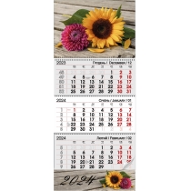 Календар квартальний настінний на 3 пружини 2024 Жоржин