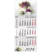 Календар квартальний настінний на 3 пружини 2024 Яблуневий квіт
